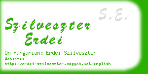 szilveszter erdei business card